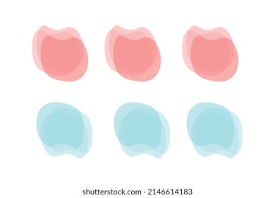 Abstract shapes, vector pattern and white background for commercial use.