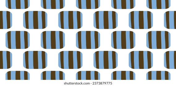 Abstract shapes vector pattern white background seamless striped rectangle texture. Modern line geometric design textile fabric swatch all over print block.