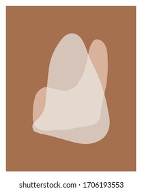 Abstract shapes vector print. Trendy poster.