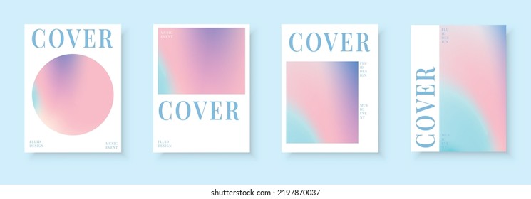Resumen de formas vectorial de moda de colores líquidos conjunto de fondo. Plantilla vectorial moderna para folleto, folleto, volante, portada, catálogo en tamaño A4. Composición gráfica del fluido coloreado. Vector editable