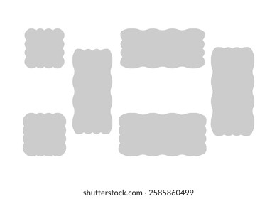 Abstract Shapes with Wavy Edges.