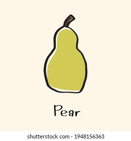 Formas abstractas e ilustraciones de frutos amarillos.