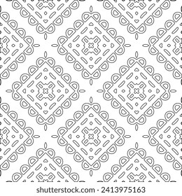 Abstract shapes.Patterns from lines.White wallpaper. Vector graphics for design, textile, decoration, cover, wallpaper, web background, wrapping paper, fabric, packaging. Repeating pattern.