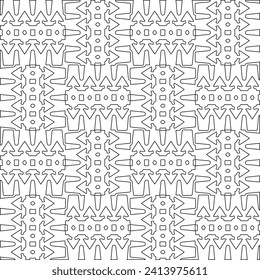 Abstract shapes.Patterns from lines.White wallpaper. Vector graphics for design, textile, decoration, cover, wallpaper, web background, wrapping paper, fabric, packaging. Repeating pattern.