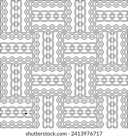 Abstract shapes.Patterns from lines.White wallpaper. Vector graphics for design, textile, decoration, cover, wallpaper, web background, wrapping paper, fabric, packaging. Repeating pattern.