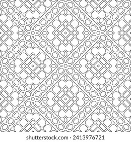 Abstract shapes.Patterns from lines.White wallpaper. Vector graphics for design, textile, decoration, cover, wallpaper, web background, wrapping paper, fabric, packaging. Repeating pattern.