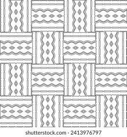 Abstract shapes.Patterns from lines.White wallpaper. Vector graphics for design, textile, decoration, cover, wallpaper, web background, wrapping paper, fabric, packaging. Repeating pattern.