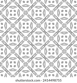 Abstract shapes.Patterns from lines.White wallpaper. Vector graphics for design, textile, decoration, cover, wallpaper, web background, wrapping paper, fabric, packaging. Repeating pattern.