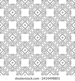 Abstract shapes.Patterns from lines.White wallpaper. Vector graphics for design, textile, decoration, cover, wallpaper, web background, wrapping paper, fabric, packaging. Repeating pattern.