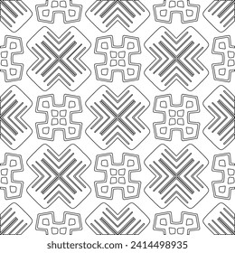 Abstract shapes.Patterns from lines.White wallpaper. Vector graphics for design, textile, decoration, cover, wallpaper, web background, wrapping paper, fabric, packaging. Repeating pattern.