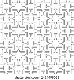 Abstract shapes.Patterns from lines.White wallpaper. Vector graphics for design, textile, decoration, cover, wallpaper, web background, wrapping paper, fabric, packaging. Repeating pattern.