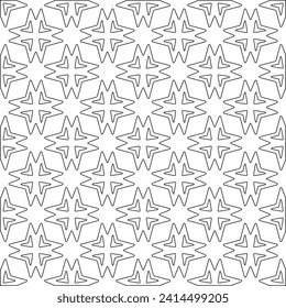 Abstract shapes.Patterns from lines.White wallpaper. Vector graphics for design, textile, decoration, cover, wallpaper, web background, wrapping paper, fabric, packaging. Repeating pattern.