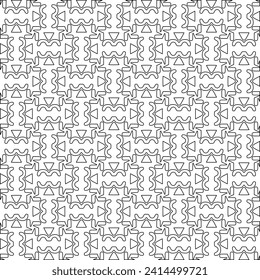 Abstract shapes.Patterns from lines.White wallpaper. Vector graphics for design, textile, decoration, cover, wallpaper, web background, wrapping paper, fabric, packaging. Repeating pattern.