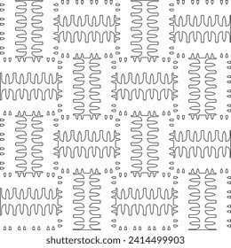 Abstract shapes.Patterns from lines.White wallpaper. Vector graphics for design, textile, decoration, cover, wallpaper, web background, wrapping paper, fabric, packaging. Repeating pattern.