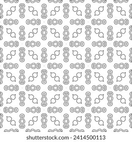 Abstract shapes.Patterns from lines.White wallpaper. Vector graphics for design, textile, decoration, cover, wallpaper, web background, wrapping paper, fabric, packaging. Repeating pattern.