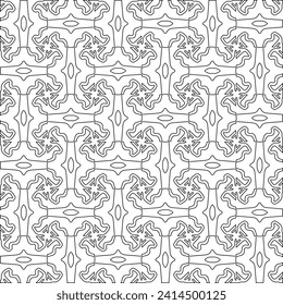 Abstract shapes.Patterns from lines.White wallpaper. Vector graphics for design, textile, decoration, cover, wallpaper, web background, wrapping paper, fabric, packaging. Repeating pattern.
