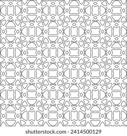 Abstract shapes.Patterns from lines.White wallpaper. Vector graphics for design, textile, decoration, cover, wallpaper, web background, wrapping paper, fabric, packaging. Repeating pattern.