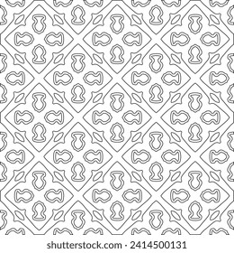 Abstract shapes.Patterns from lines.White wallpaper. Vector graphics for design, textile, decoration, cover, wallpaper, web background, wrapping paper, fabric, packaging. Repeating pattern.