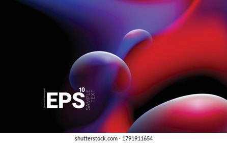 Abstract Shapes/Rounded Object Colorful Gradient Modern Background. Minimalist Creative Design Concept.