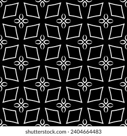 Abstract Shapes.Vector Seamless Black and White Pattern.Design element for prints, decoration, cover, textile, digital wallpaper, web background, wrapping paper, clothing, fabric, packaging, cards.