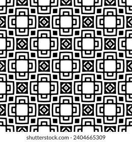 Abstract Shapes.Vector Seamless Black and White Pattern.Design element for prints, decoration, cover, textile, digital wallpaper, web background, wrapping paper, clothing, fabric, packaging, cards.