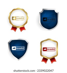 Abstract Share Label Badge and Label Collection, can be used for business designs, presentation designs or any suitable designs.