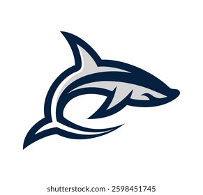 Abstract Shark Logo Design Template Vector Illustration. shark silhouette vector illustrator