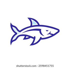 Abstract Shark Logo Design Template Vector Illustration. shark silhouette vector illustrator