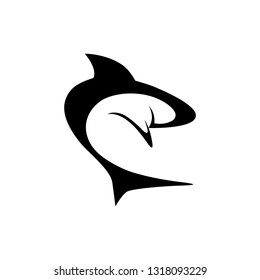 abstract shark logo icon