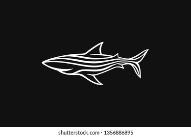 Abstract Shark Vector Design