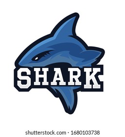 Abstract shark vector logo design template