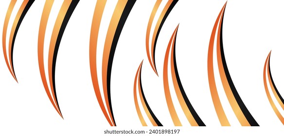 plantilla de pegatinas de ligamento de coches de gradiente de color anaranjado de curva afilada abstracta