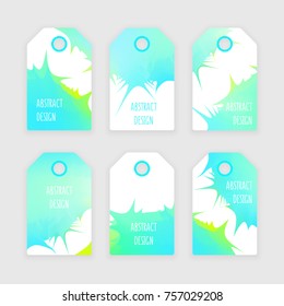 Abstract sharp design, vector colorful poster with watercolor circles