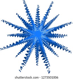 Abstract sharp edge zigzag shape. Stylized star. Colorful graphic element for design. Vector illustration.