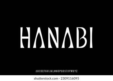 Abstract sharp irregular typeface font vector illustration
