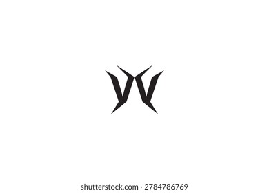 Abstract Sharp Letter W Winged Logo