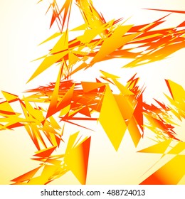 Abstract shattered digital art with random edgy shards. Digital art abstract illustration