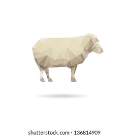 Abstract sheep isolated on a white backgrounds