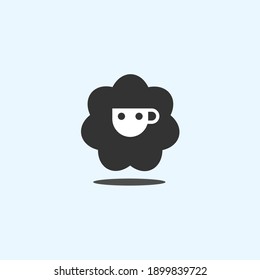 logotipo de oveja abstracta. icono de cabra