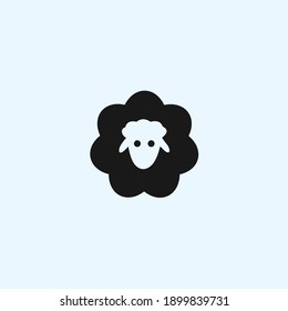 abstract sheep logo. goat icon