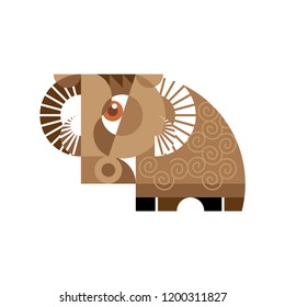 Abstract sheep on white background