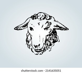 Abstract sheep with shading techniques for illustration