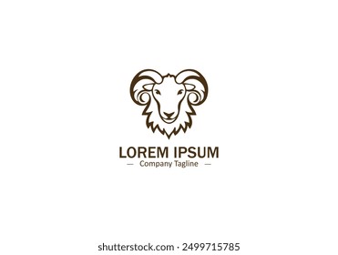 Abstract Sheep Silhouette Icon Vector for Modern Pet Logo Design