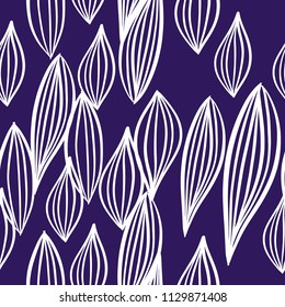 Abstract sheet seamless vector pattern. Decorative hand drawn vintage background.