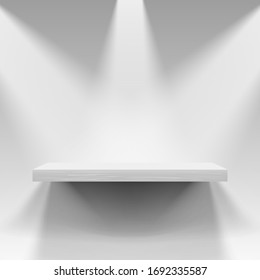 Abstract Shelf With Shadow Of Three Spotlights. EPS10 Vector