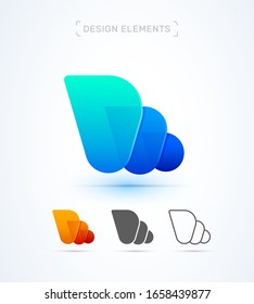 Abstrakte Shelllogo-Designkollektion. Kann für Branding, Anwendungssymbol, Corporate Identity Zeichen verwendet werden.