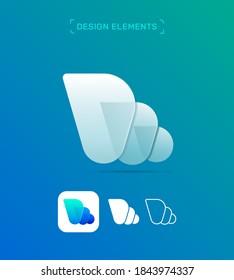 Resumen de la colección de diseño del logotipo de la concha. Se puede utilizar para la marca, el icono de aplicación, el signo de identidad corporativa.