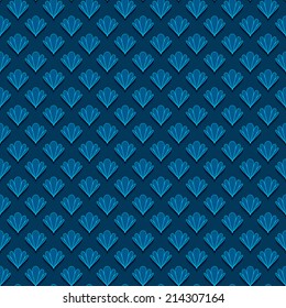 Abstract Shell Seamless Pattern. Vector Repeating Illustration