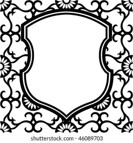 abstract shield background, vector illustration