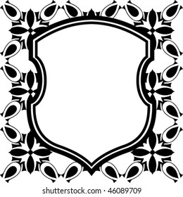 abstract shield background, vector illustration